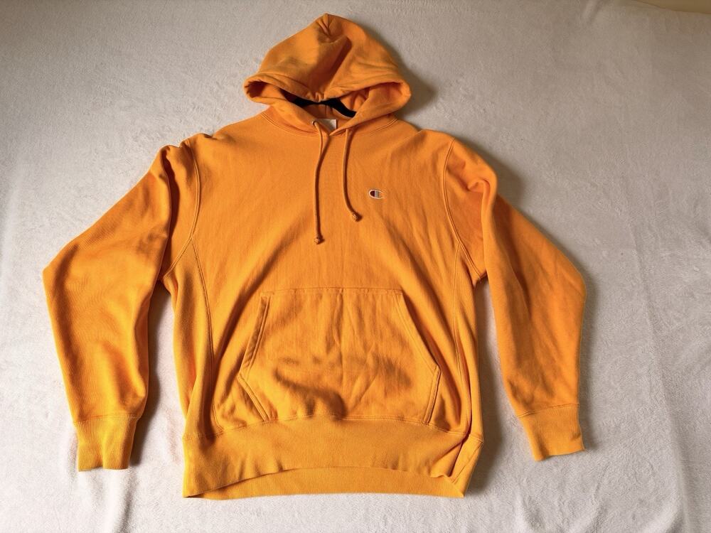 Champion Reverse Weave Hoodie Gold Men’s Large Sweatshirt